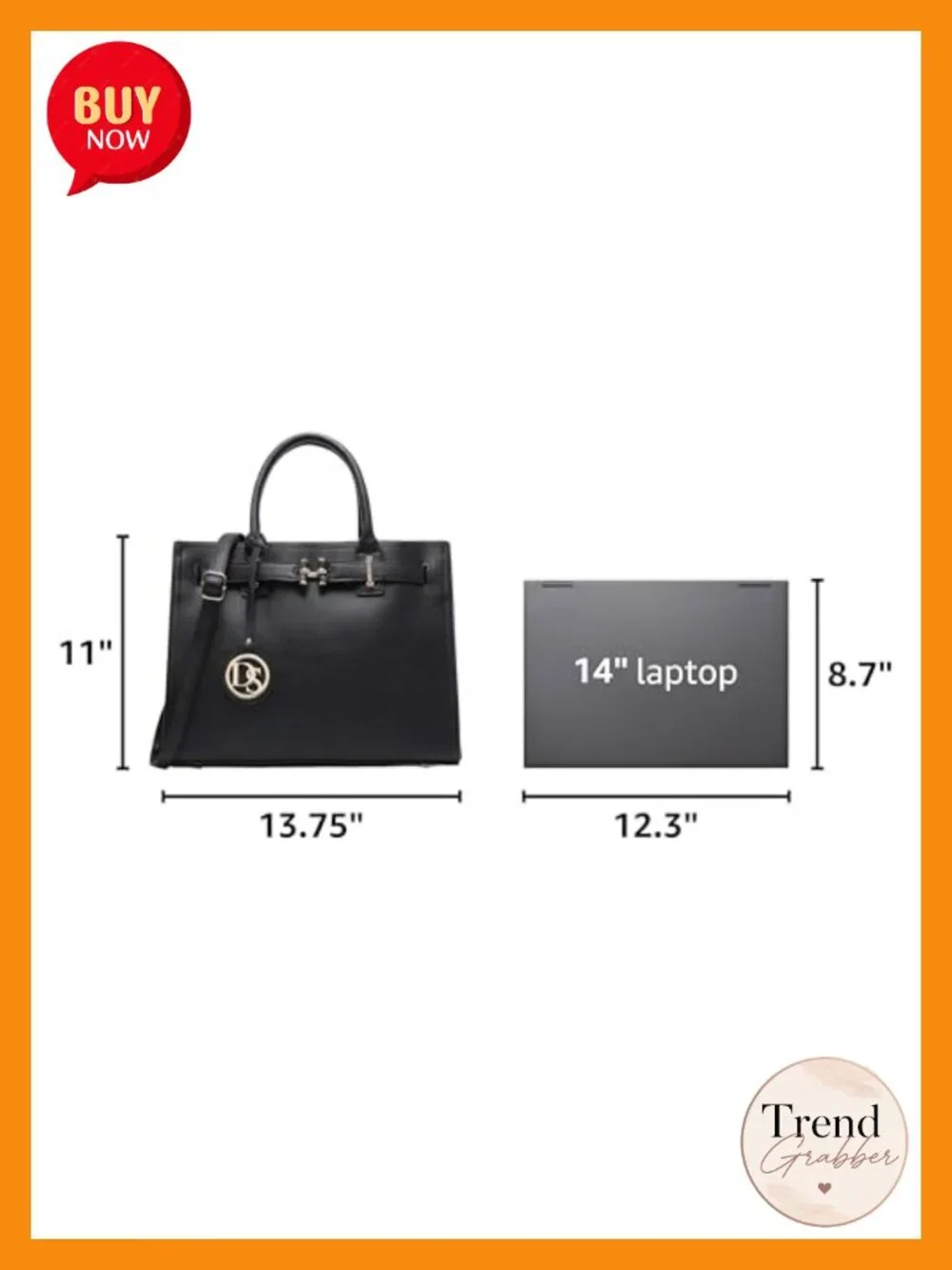 Structured Satchel Tote Work Handbag Faux Leather Crossbody Shoulder Bag